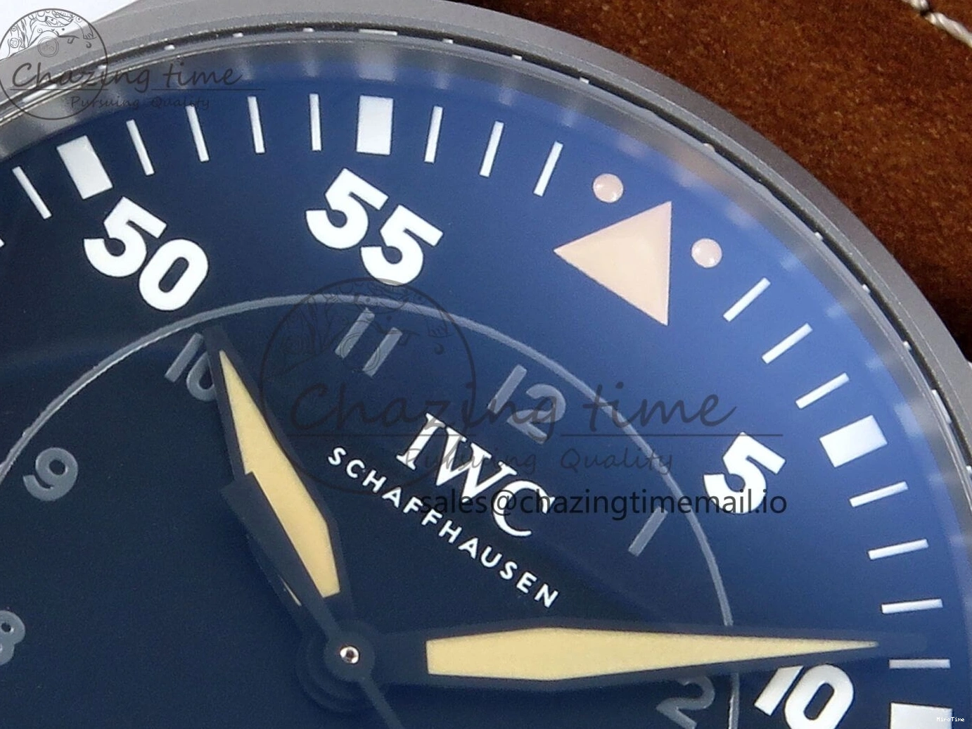 MIROTIME 0225 Big Pilot IW329701 M+F 1:1 Best Edition Black Dial on Brown Leather Strap MY RelaxedFit 7005